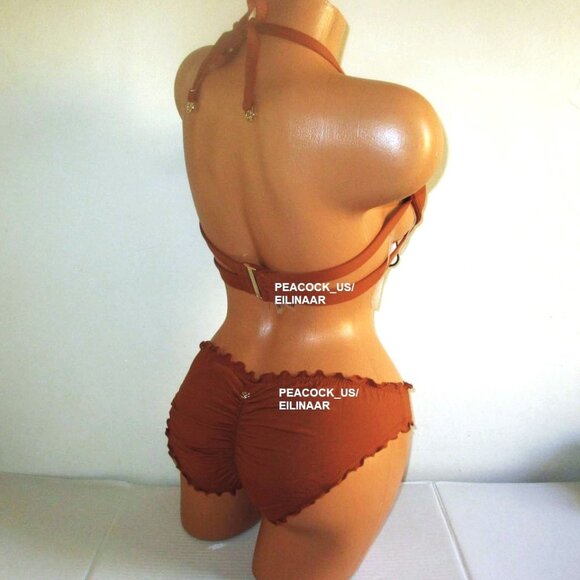 38C/L Victoria Secret Swim Hottie Push Up Top Bikini Set Ruffle Cheeky Bottom - Picture 6 of 13